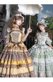 Classical Puppets Gateau de Antoinette Honey Layer Cake And Green Pea Corset Top and Skirt(Limited Pre-Order/2 Colours/Full Payment Without Shipping)